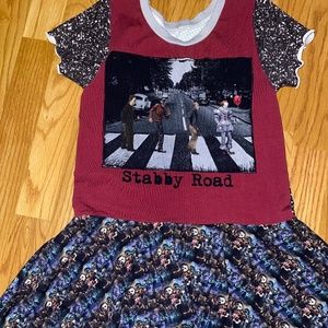 Girls custom Halloween dress size 10/12